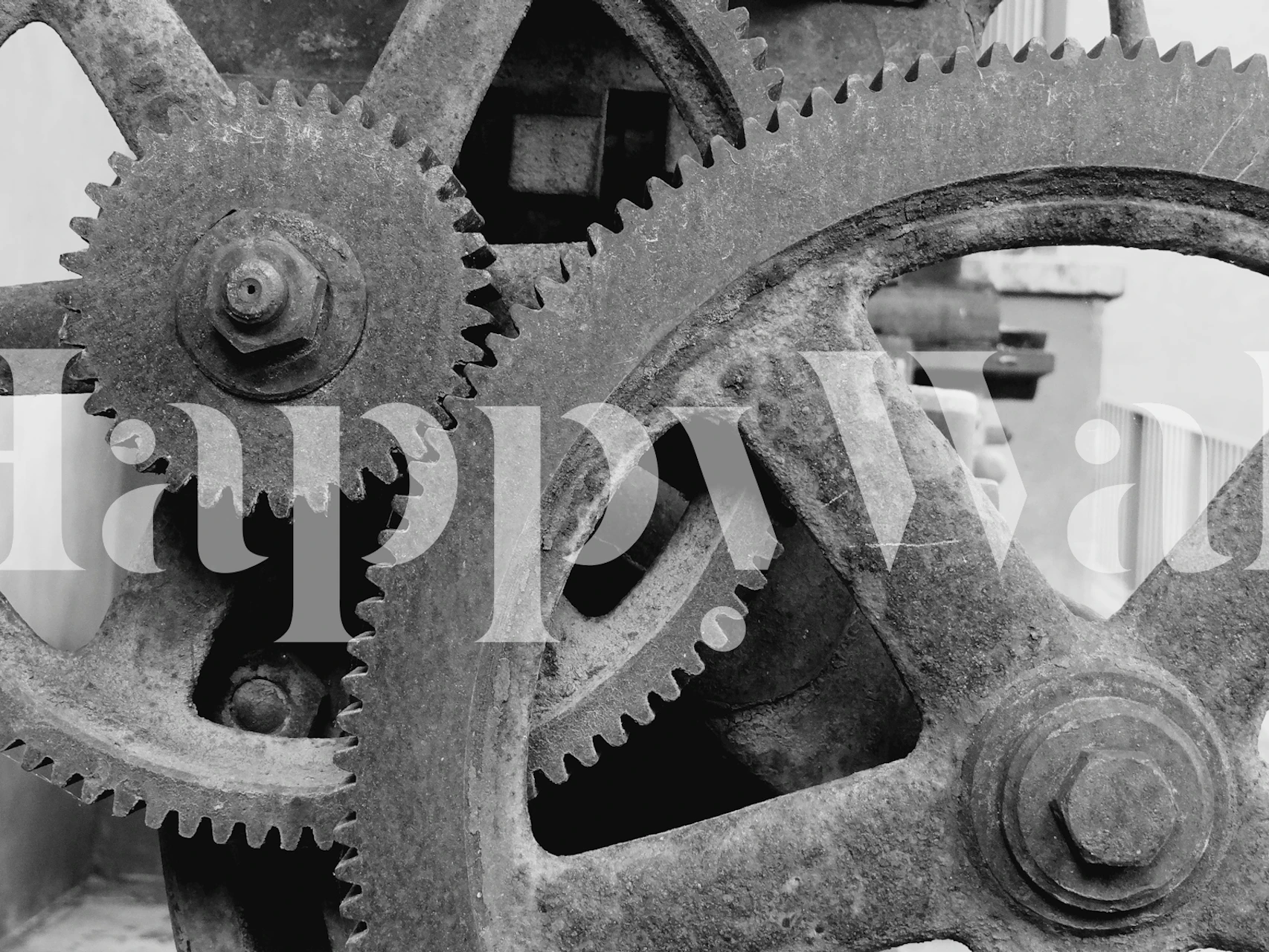 Big Gears wallpaper design in a room