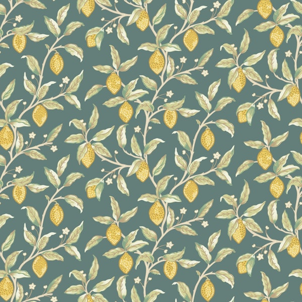 Victorian Lemon Tree on Teal