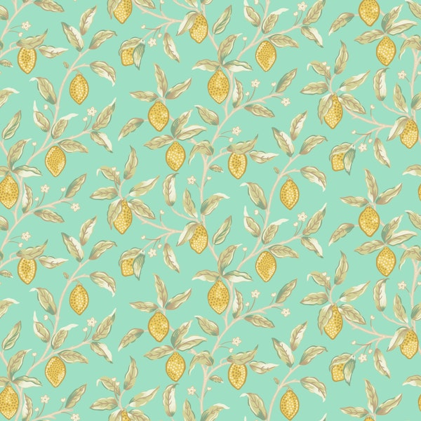 Victorian Lemon Tree on Turquoise