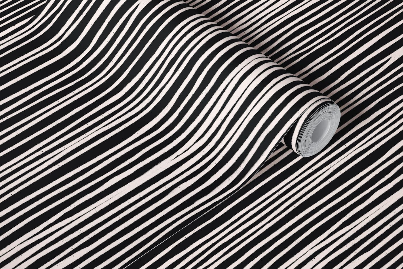 Striped Black wallpaper roll