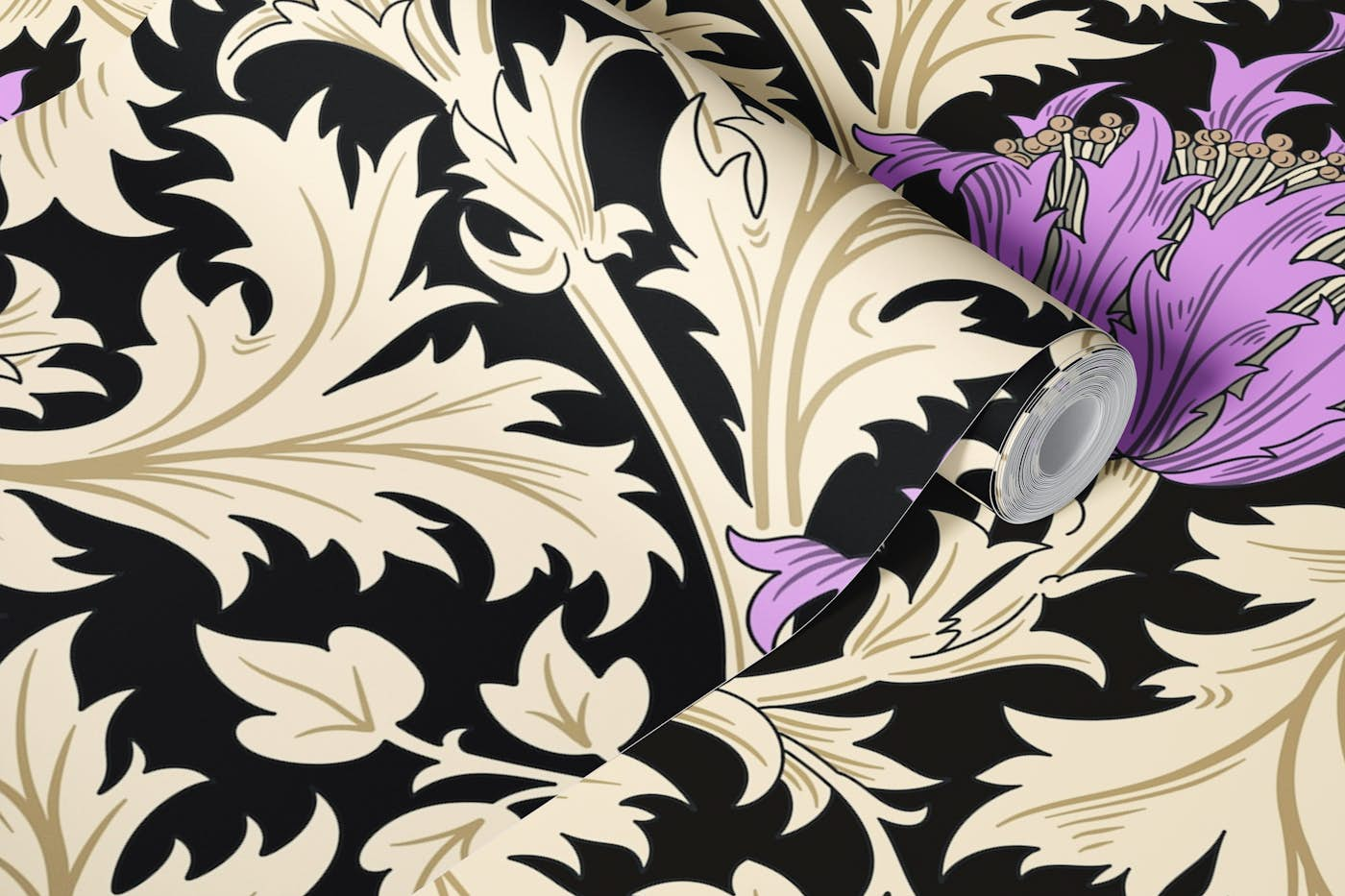 Vintage Anemone pattern 8 wallpaper roll