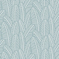 Herringbone Leaves - Scandi Blue tapete