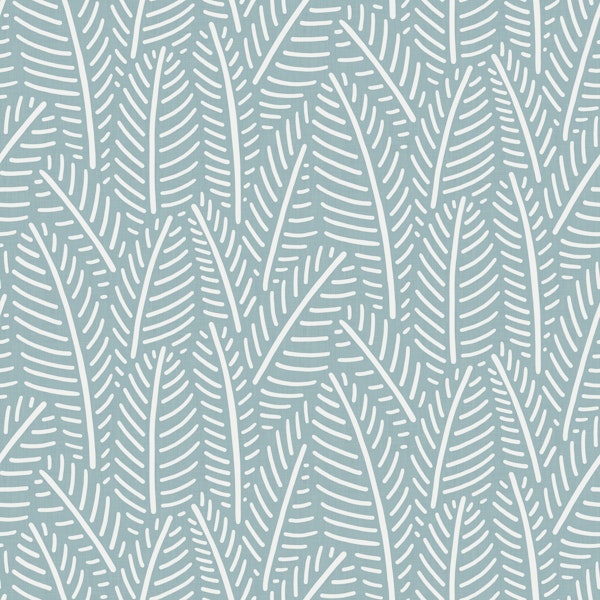 Herringbone Leaves - Scandi Blue