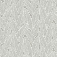 Line Art_Leaves - Gray tapete