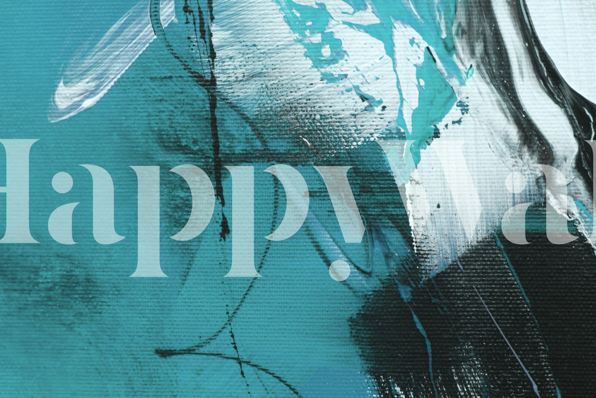 Abstract carta da parati acrilica turchese