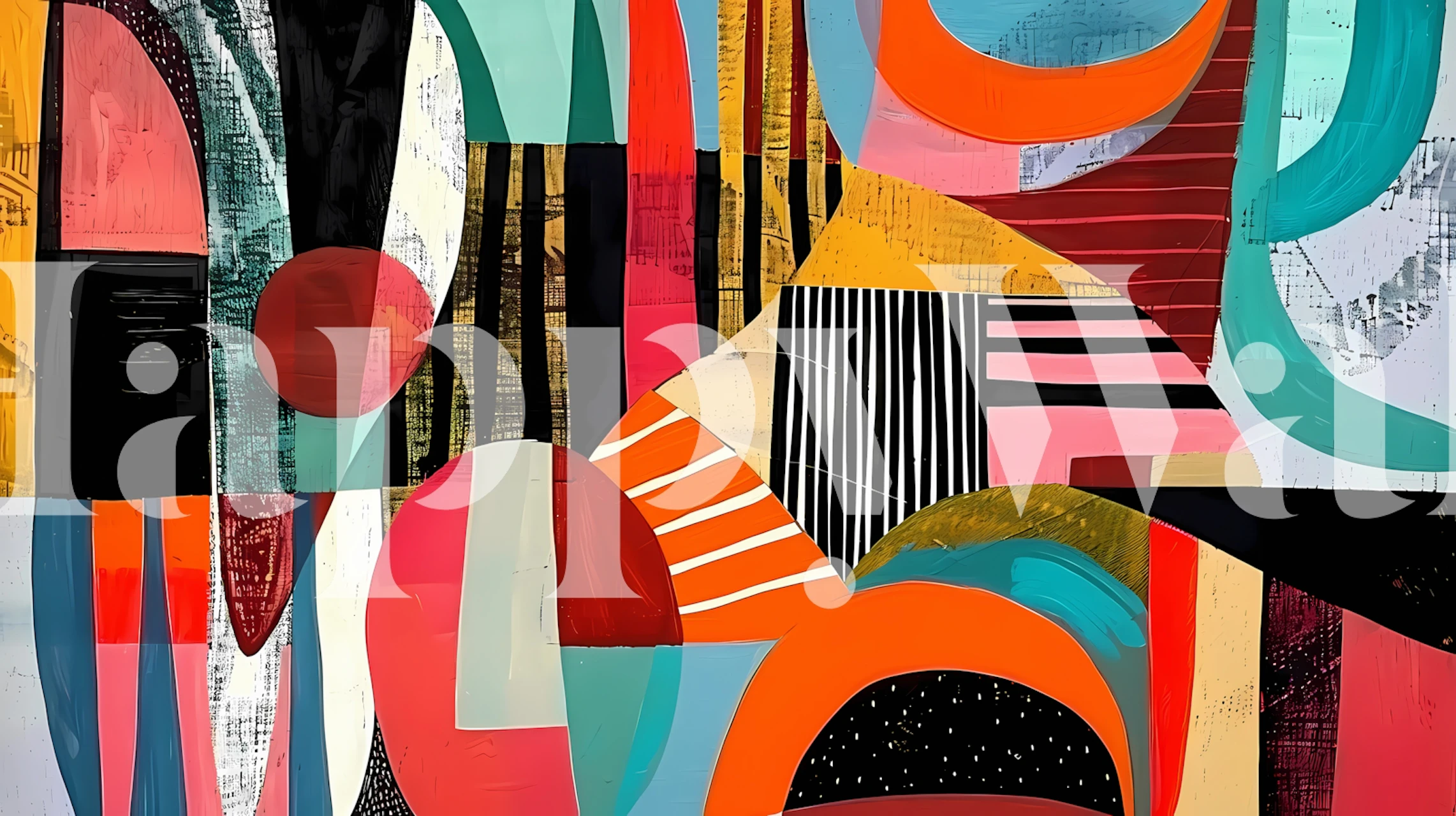 Urban art tapetdesign i ett rum