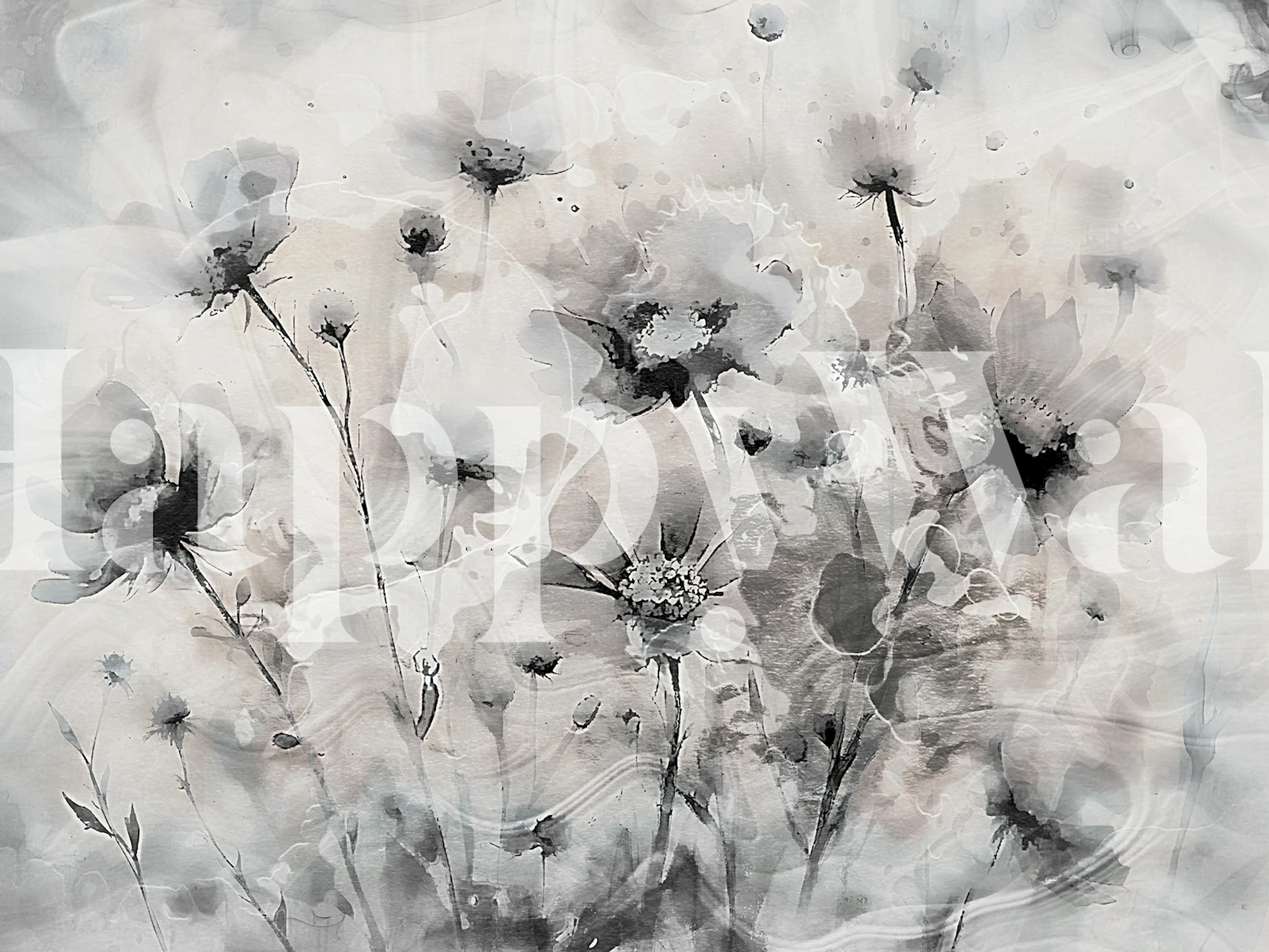 Carta da parati Floral Alchemy in un contesto di stanza