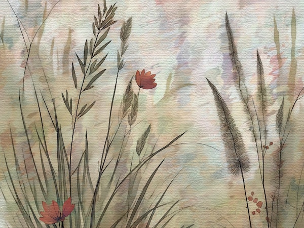 Rustic Floral Meadow Art