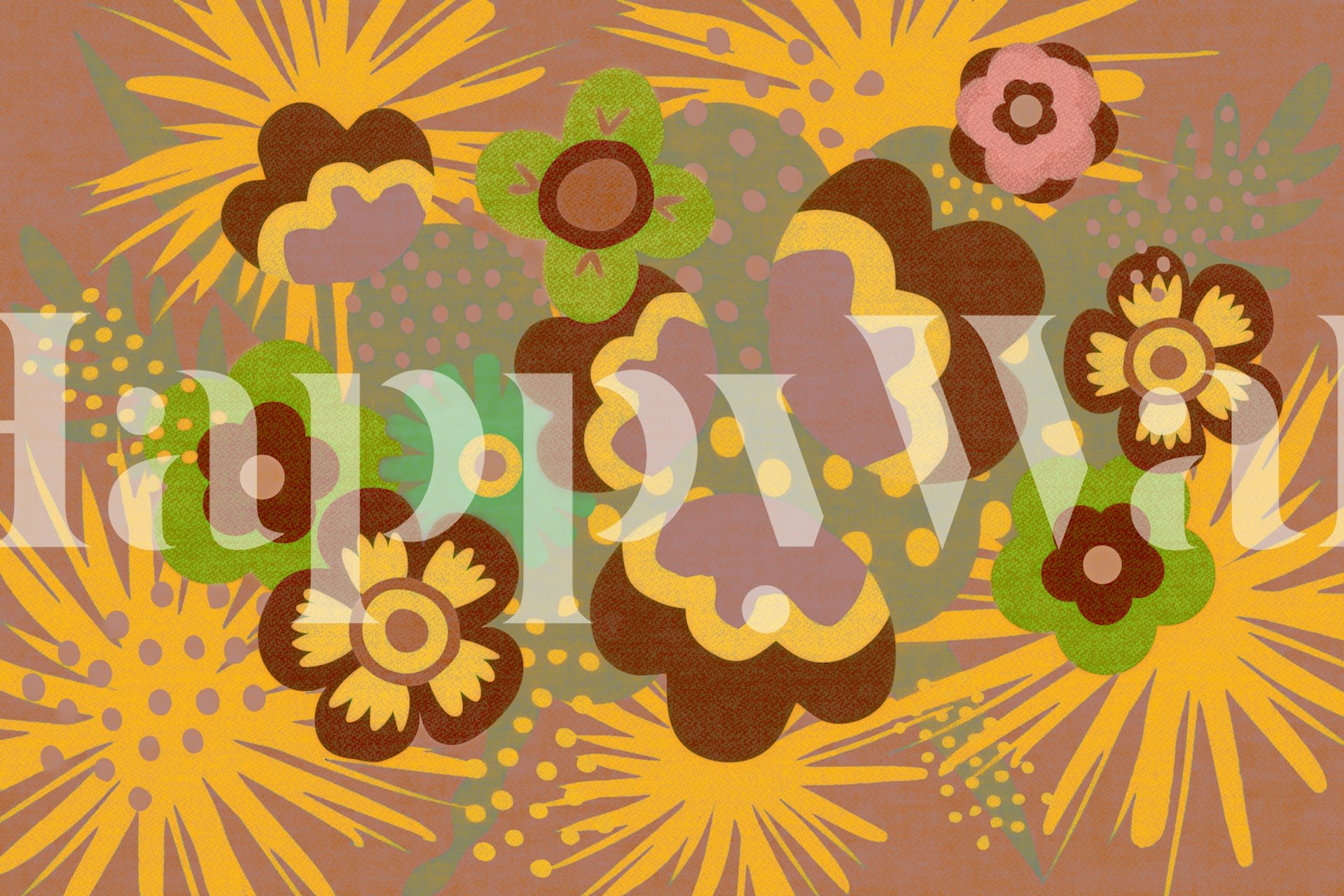 Floral Nostalgia tapet i et rum