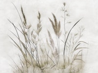 Soft Delicate Neutral Japandi Leaf Botanical ταπετσαρία