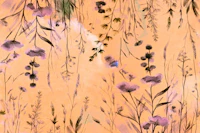 Antique Rustic Hanging Flower Meadow wallpaper
