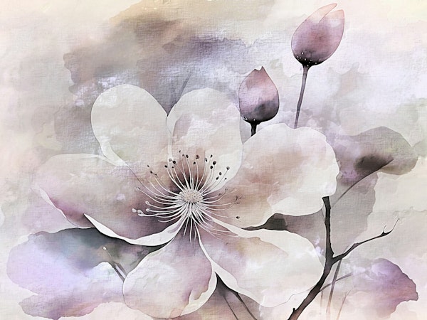 Soft Antique Magnolia Floral