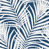 Coastal Palm Leaves - Indigo ταπετσαρία