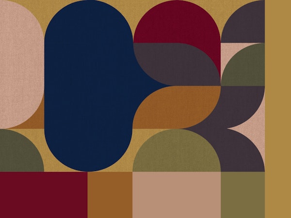 Geometric Retro Linen Collage