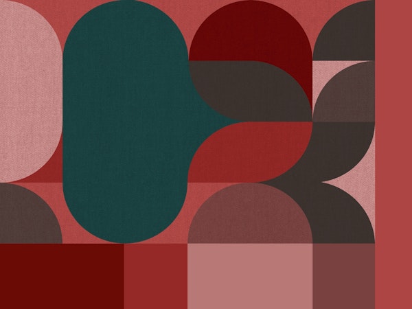 Geometric Modern Linen Coral