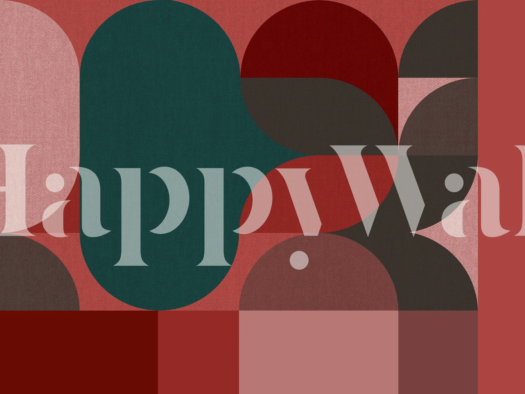 Geometric Modern Linen Coral v místnosti