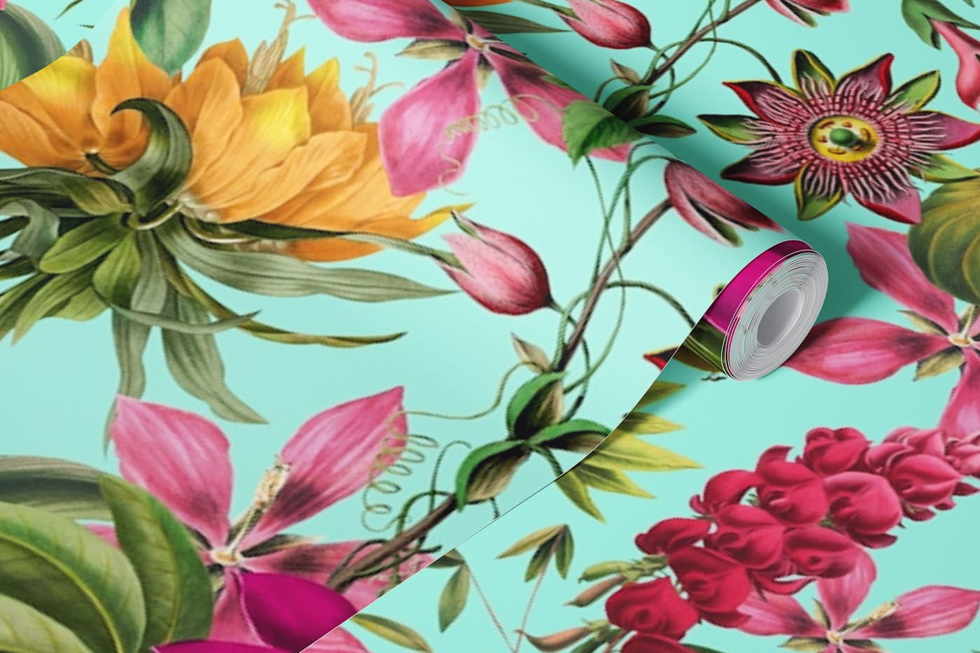 Tropical Bloom Serenade Exotic Florals wallpaper roll