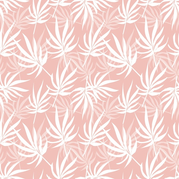 Tropical Foliage on pastel peach