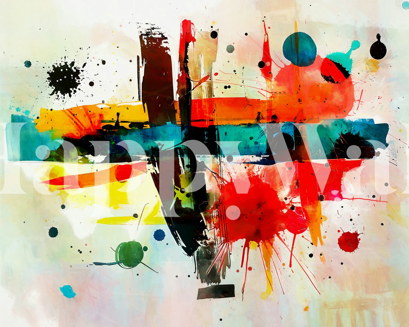 Colorful abstract brush stroke and splash wallpaper