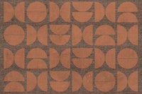 Brown Mid Century Bauhaus Canvas behang