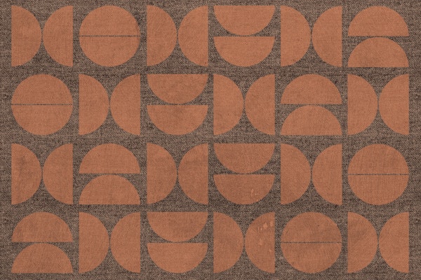 Brown Mid Century Bauhaus Canvas