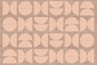 Beige Pink Mid Century Bauhaus Canvas behang