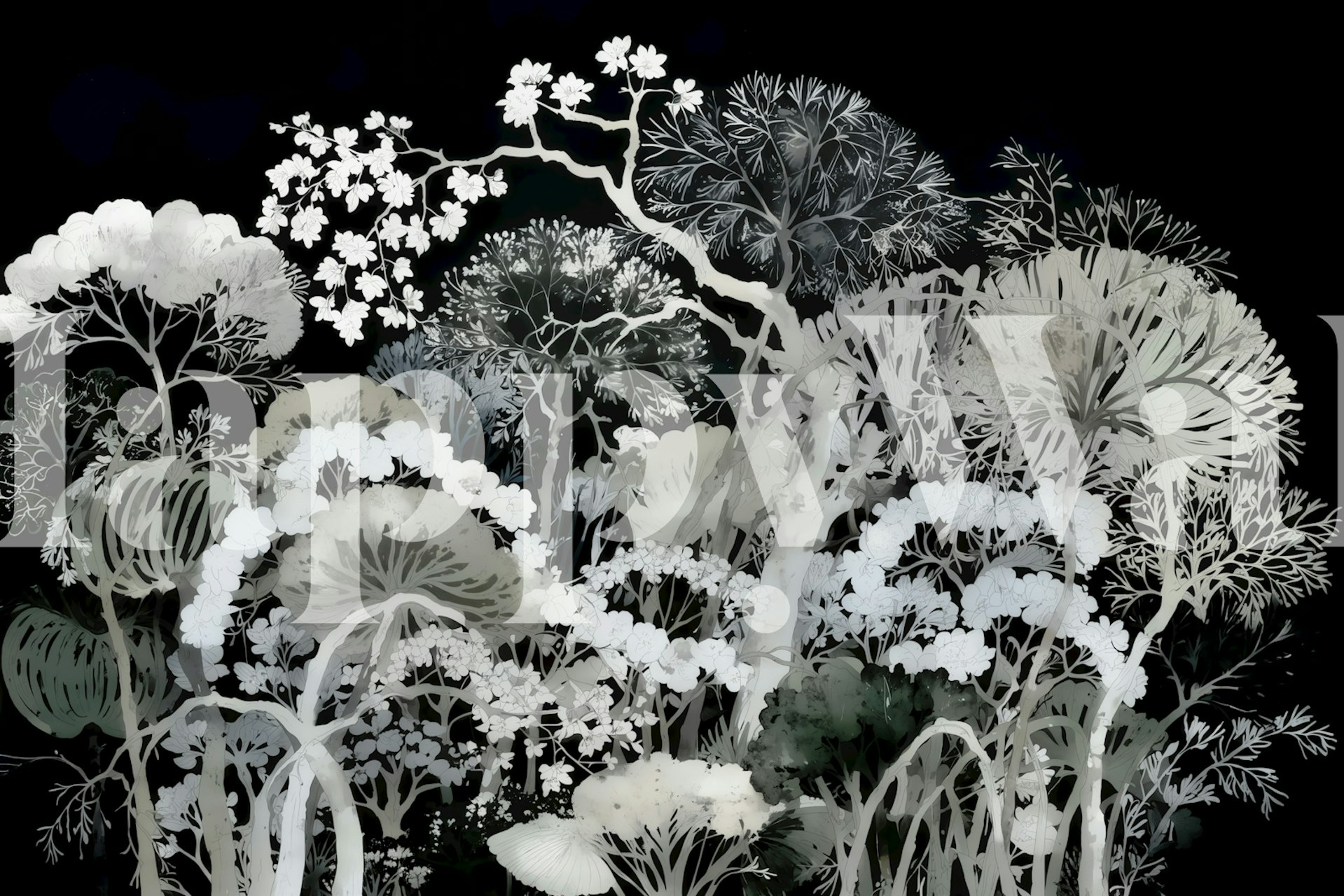 Moody Autumn Flowers tapeta w pokoju