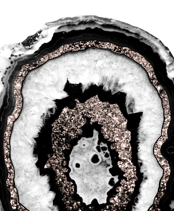 Gray Black White Agate 1b