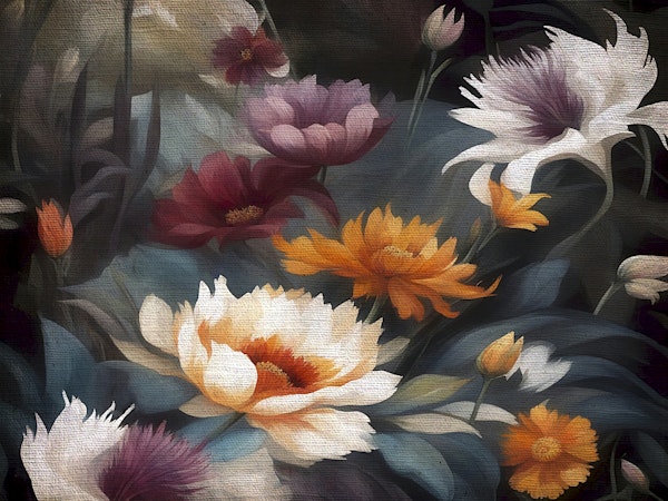 Antique Jungle Flower Art