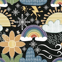 Weather Pattern (Black) ταπετσαρία