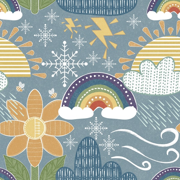 Weather Pattern (Light Blue)