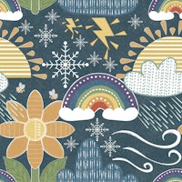 Weather Pattern (Dark Blue) ταπετσαρία