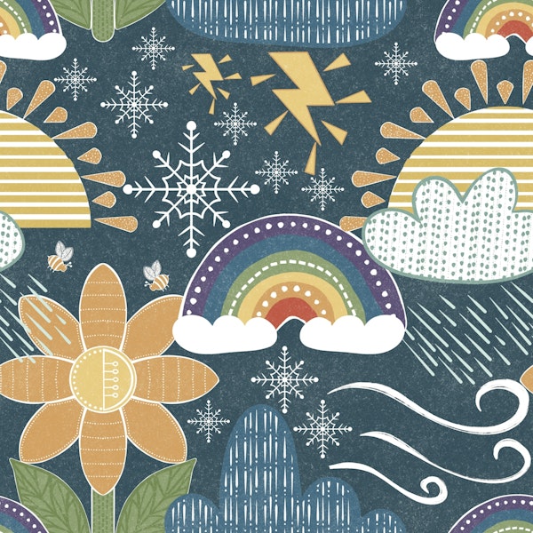 Weather Pattern (Dark Blue)