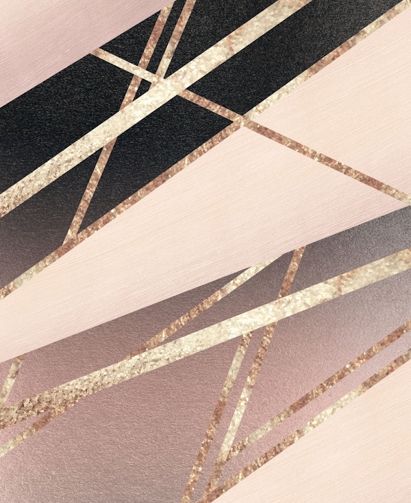 Rose Gold Blush Black Geo 1