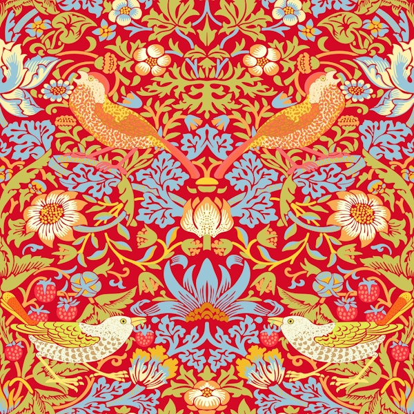 Vintage Strawberry Thief 5 Red