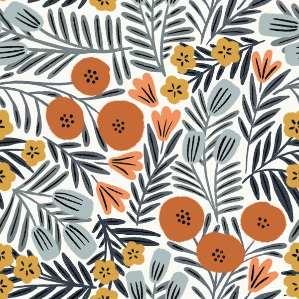 Shirley (navy and orange)