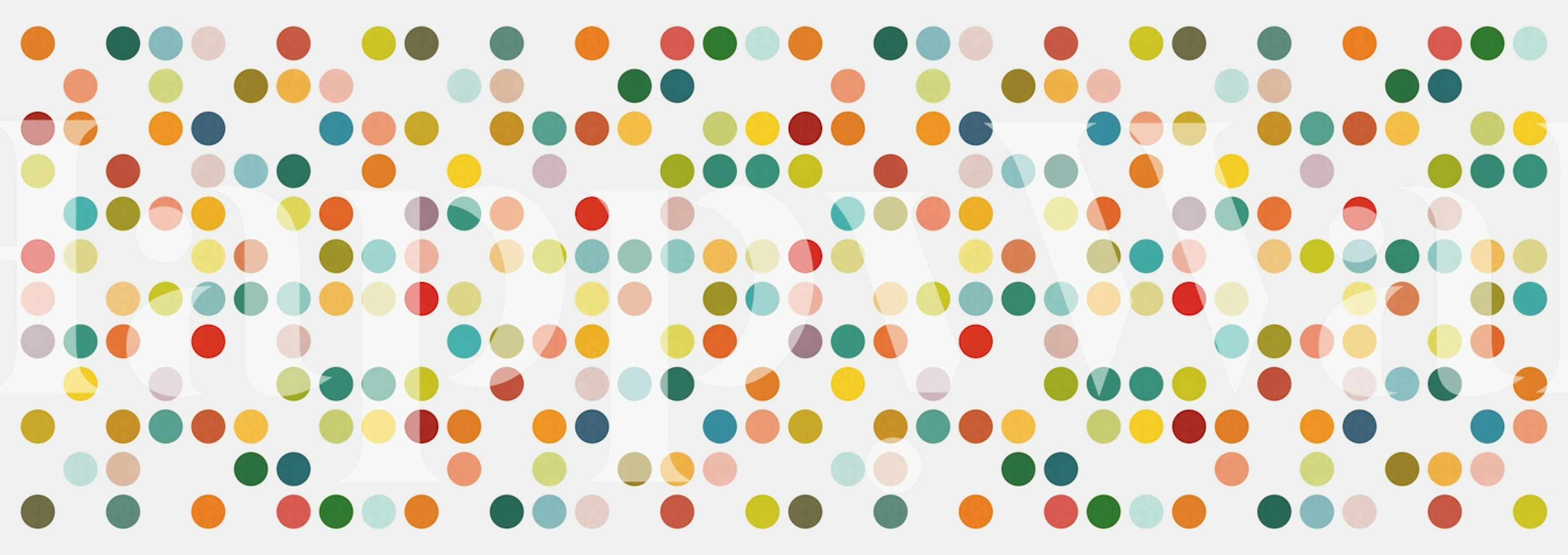 Colorful circle pattern wallpaper in a room