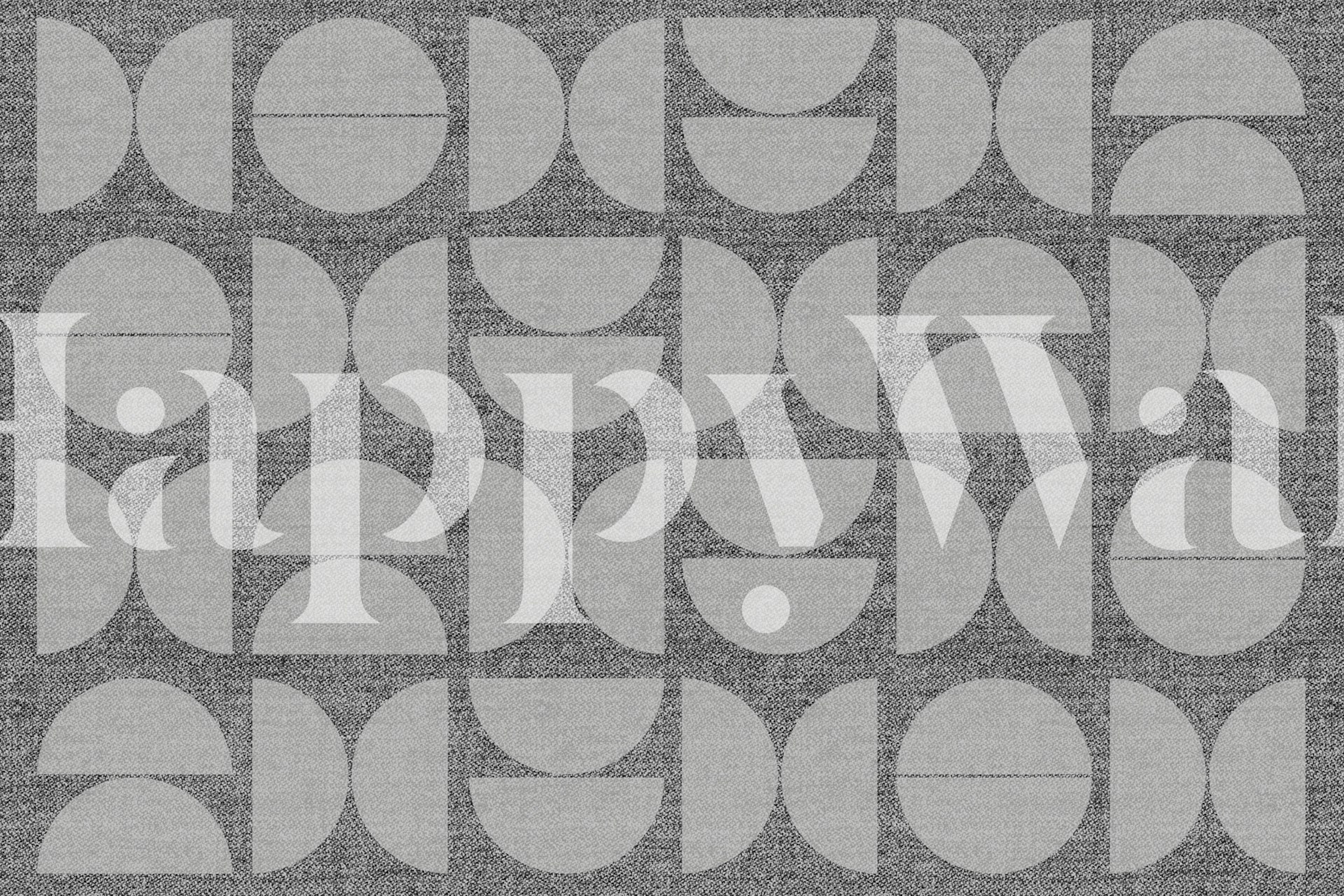 Papel de parede Mid Century Bauhaus Fabric Cutouts em um quarto