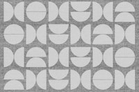 Grey Mid Century Bauhaus Papercuts papel pintado