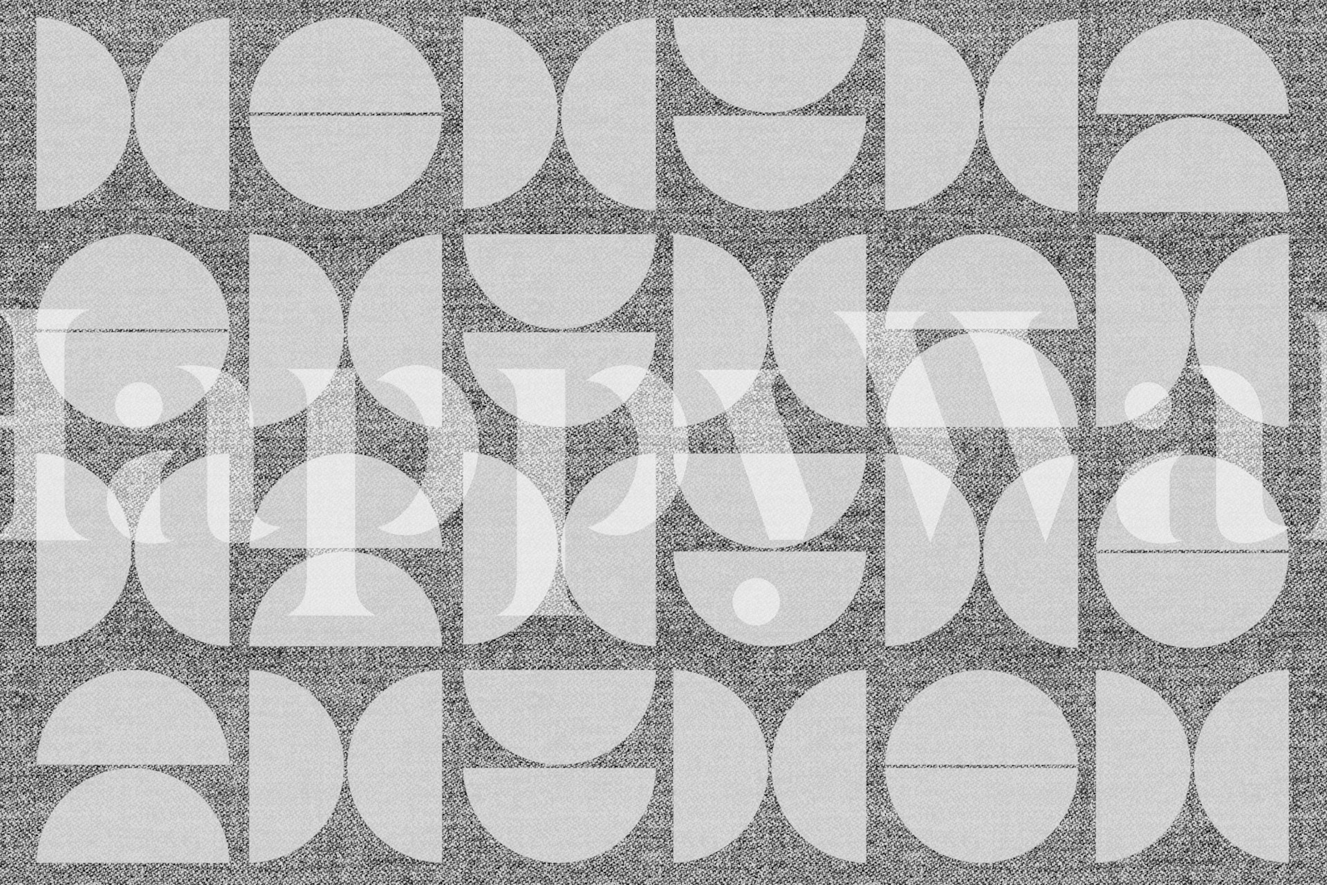 Grey Mid Century Bauhaus wallpaper design