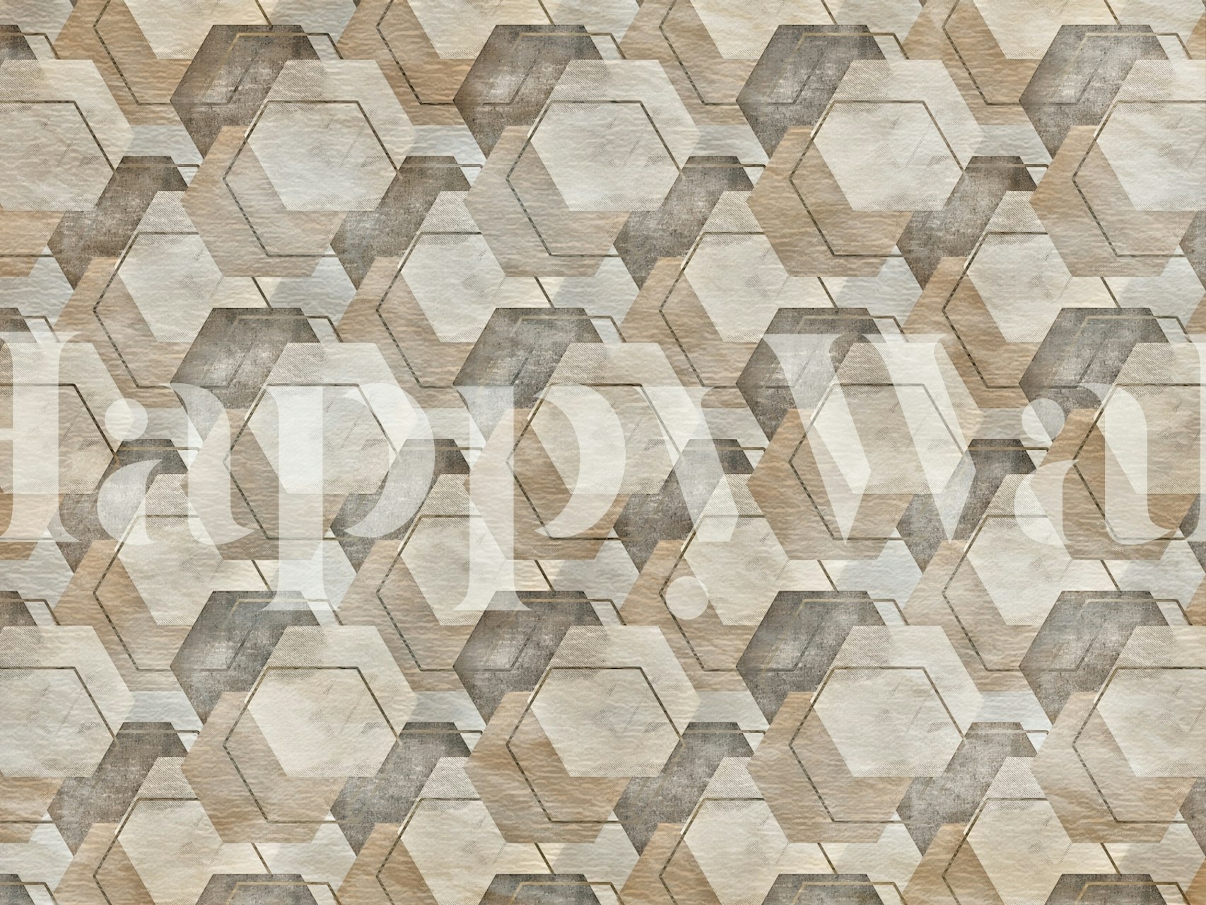 Neutral Boho Shapes dizajn tapete u sobi