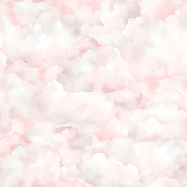 Pastel Watercolors Clouds - Pink