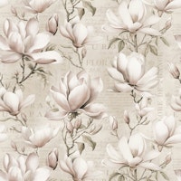 Magnolia Spring Romance Blush Ivory White wallpaper