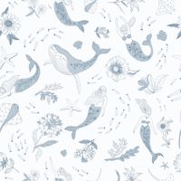 Monocrome Ocean Beauties papiers peint