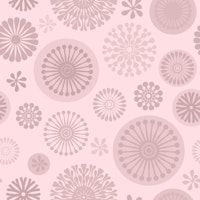 Floral Whimsy Retro Flowers Pastel Pink carta da parati