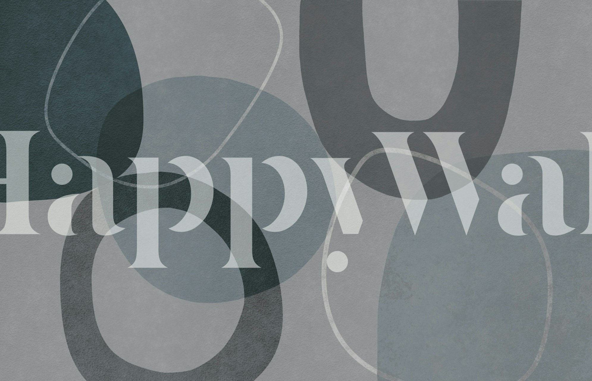 Geometric shapes in grey and teal tones wallpaper