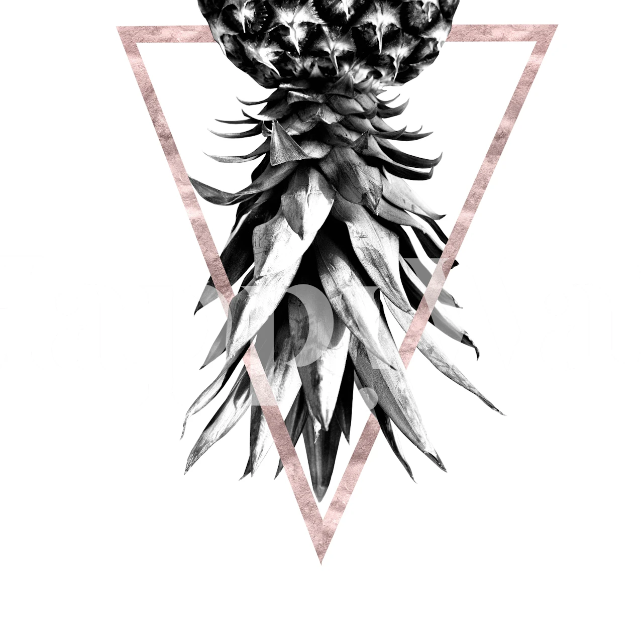 Pineapple wallpaper in a modern interior