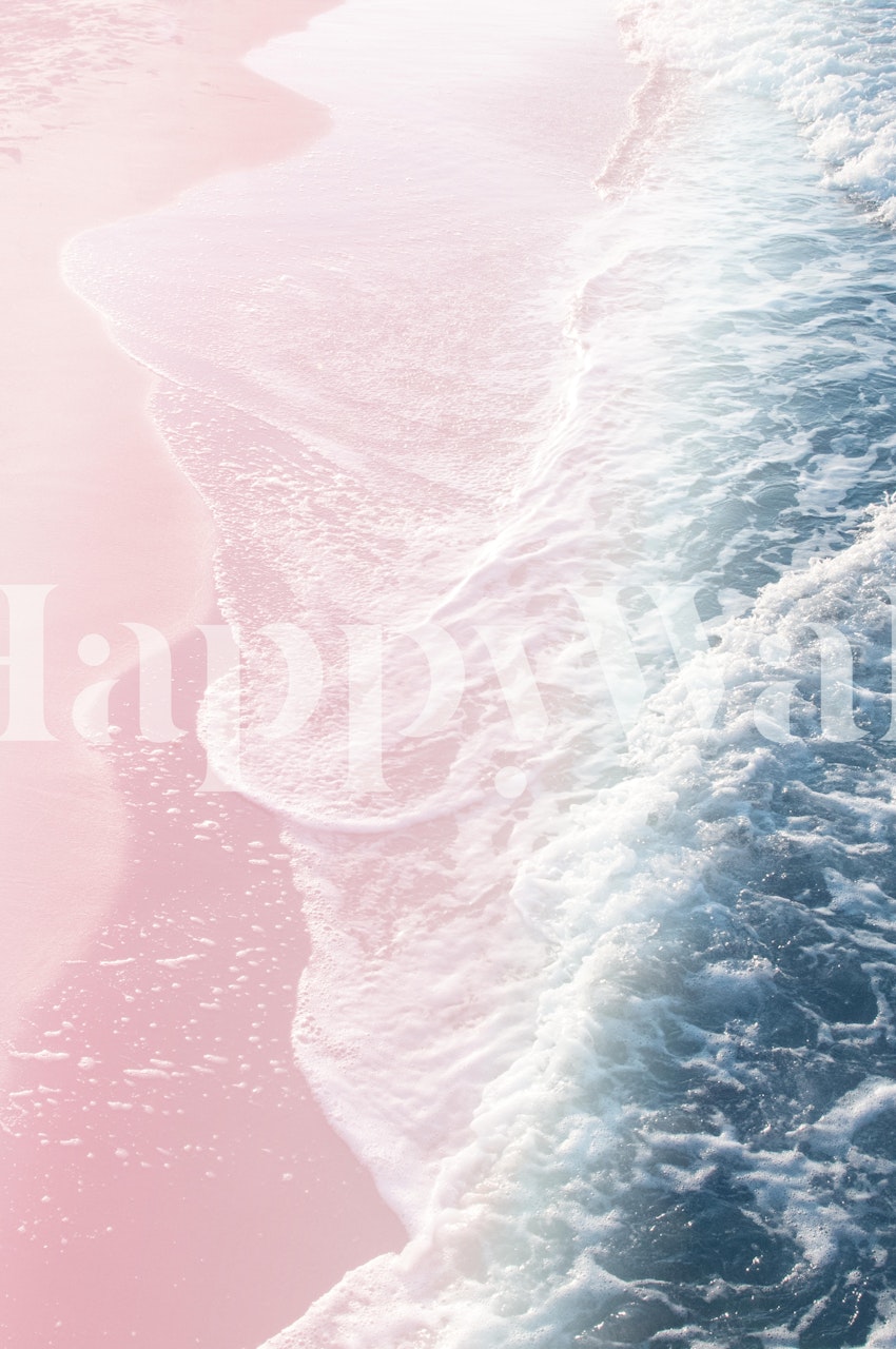 Ταπετσαρία Pink και Blue ocean waves σε ένα δωμάτιο