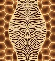 Natural Zebra - giraffe animal print ταπετσαρία