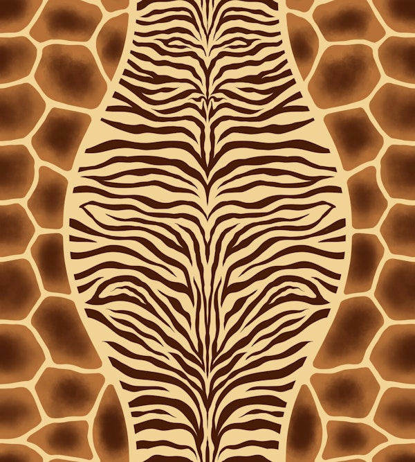 Natural Zebra - giraffe animal print